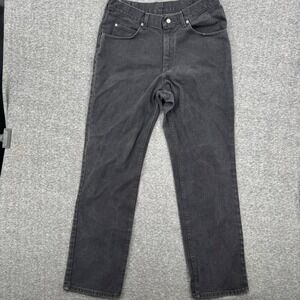 Riders by Lee Mens Straight Leg Jeans Washed Black Denim 36x32 Vintage‎ Style